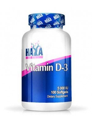 Vitamin D 3. 5000 IU. 100 capsules